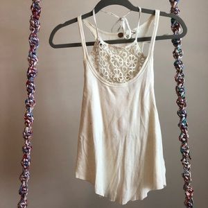 Free People Cream Tank Top